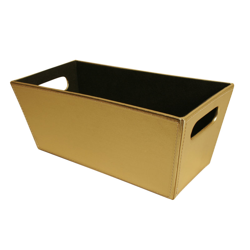 Union Rustic Decorative Storage Faux Leather Storage Bin Wayfair